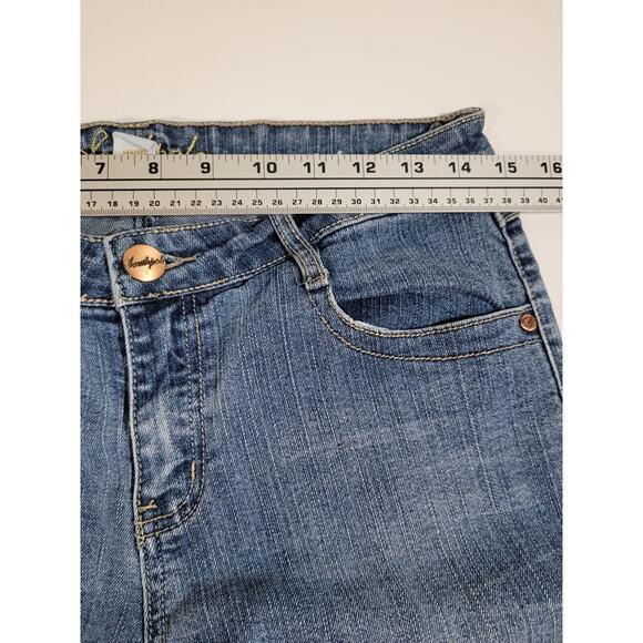 Southpole Jeans Bootcut Rhinestone Embellished Pockets Denim Pants Size 9 - Picture 7 of 13